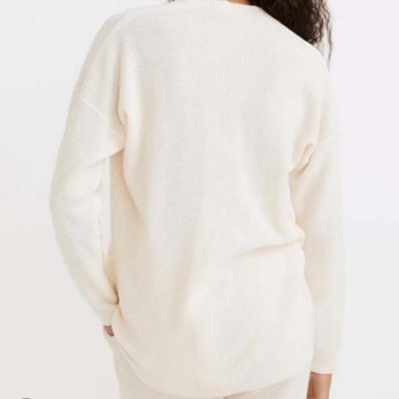 Madewell Women's Asherton Waffle Henley Sweater X1 NC737 - Picture 3 of 10